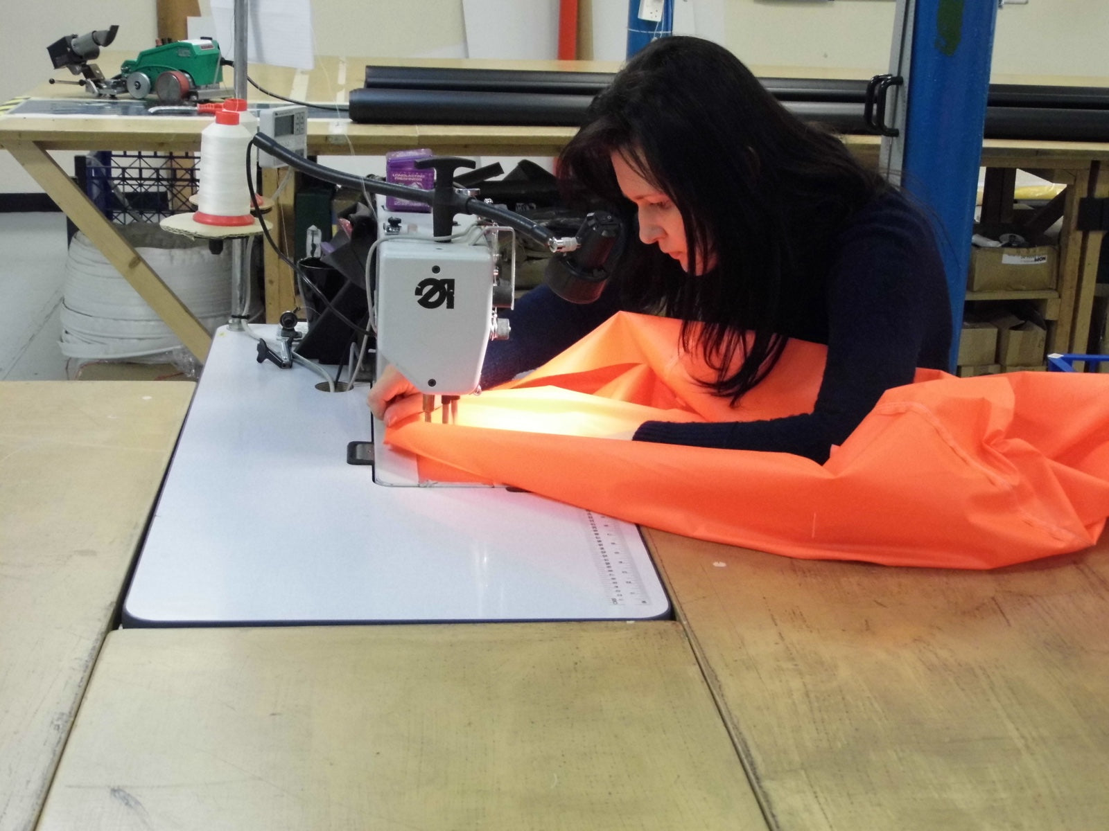 Finished windsock being prepared for dispatch in the UK workshop